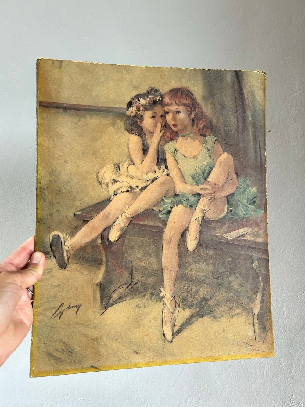 Vintage Ballerina Girls Art Print Ballet Wall Decor